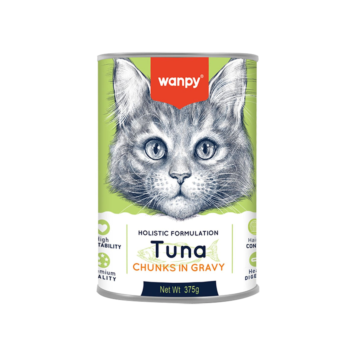 Wanpy Chunks in Gravy Canned Food for Cats - Tuna 375g