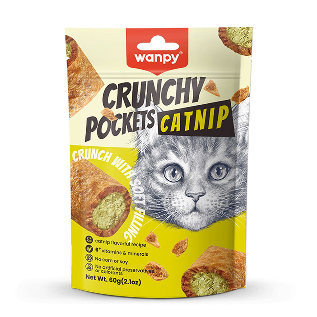 Wanpy Crunchy Pocket Catnip & Chicken Recipe
