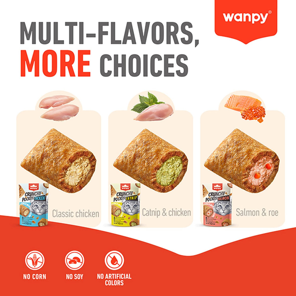 Wanpy Crunchy Pocket Salmon & Roe Recipe