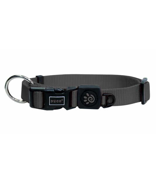 DOCO Signature O - Ring Collar - 1.5 x 28-43cm[Color - Grey, Size - S]