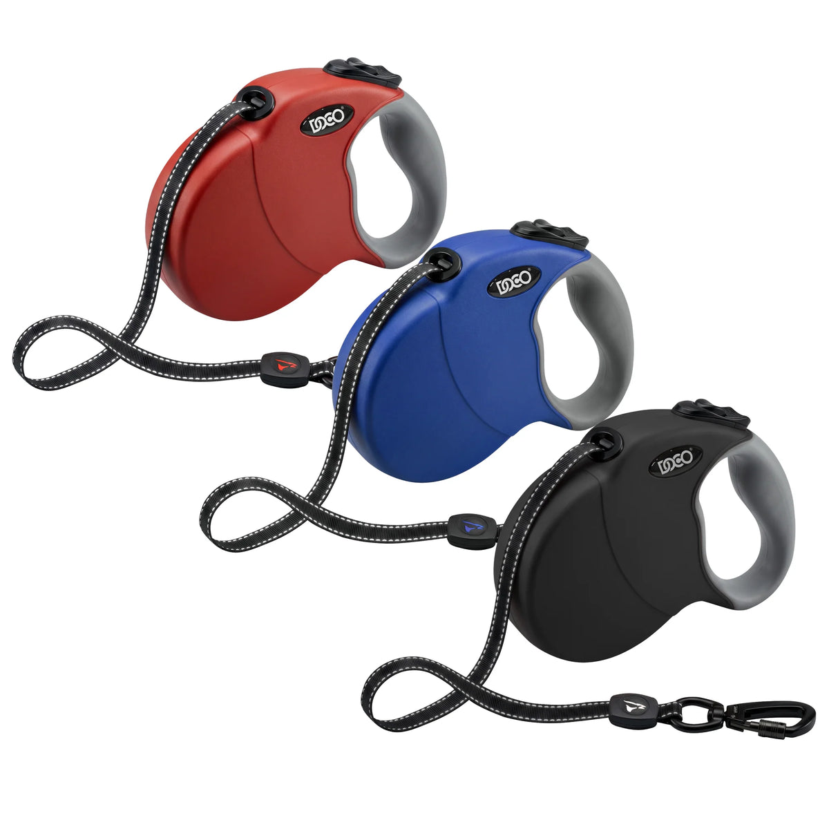 DOCO® All Day Adventure Retractable Leash – Heavy-Duty Reflective Safety Lead (Color: Blue, Size: M, 5m, 16ft)