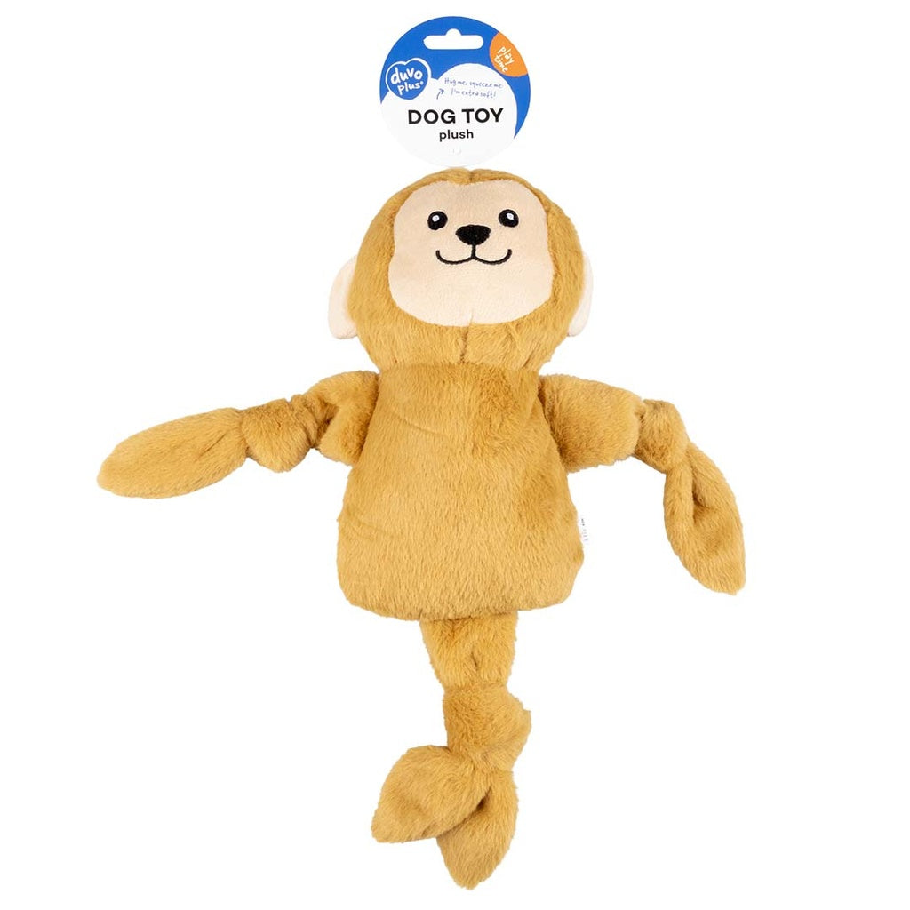 Duvo+ Plush Pawbies Monkey Crackle Dog Toy 23x9x33cm - Brown