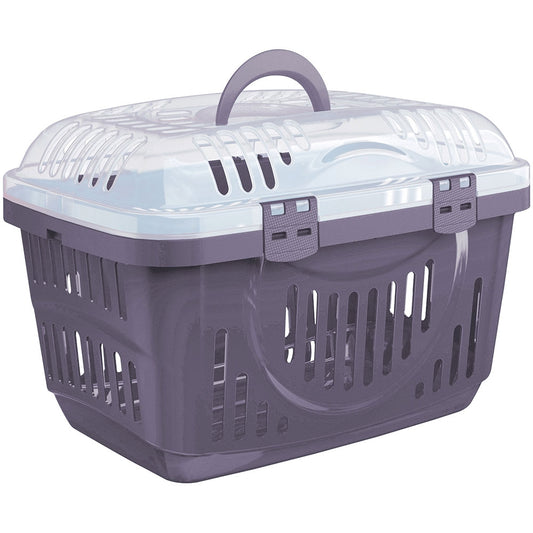 Georplast Rocket Pet Carrier Transparent Lid - Navy Blue