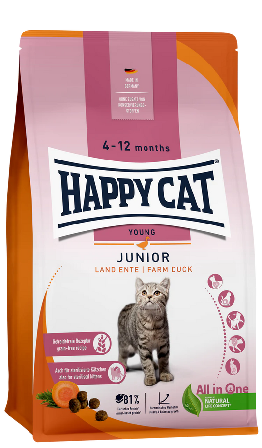 Happy Cat Young Junior Farm Duck - Cat Dry Food