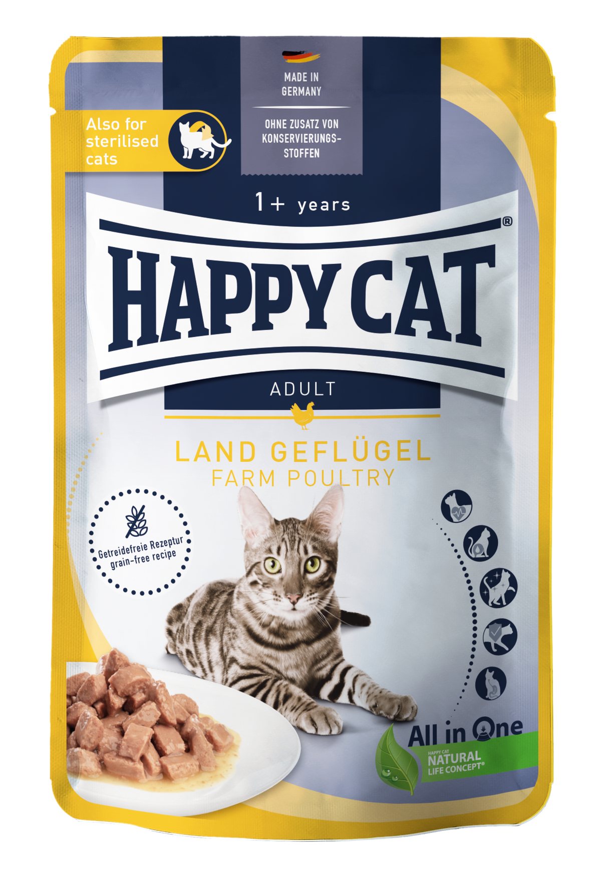 Happy Cat MIS Culinary Farm Poultry Wet Cat Food 85g
