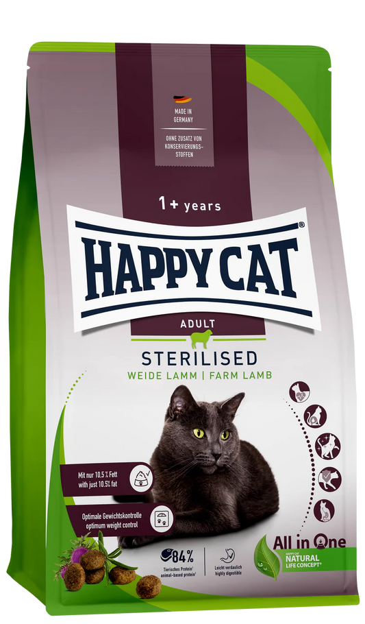 Happy Cat Adult Sterilized Weide Lamm - Cat Dry Food