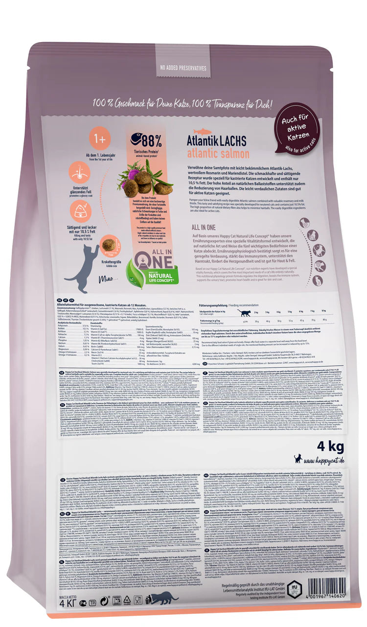 Happy Cat Sterilized Atlantic Salmon - Cat Dry Food