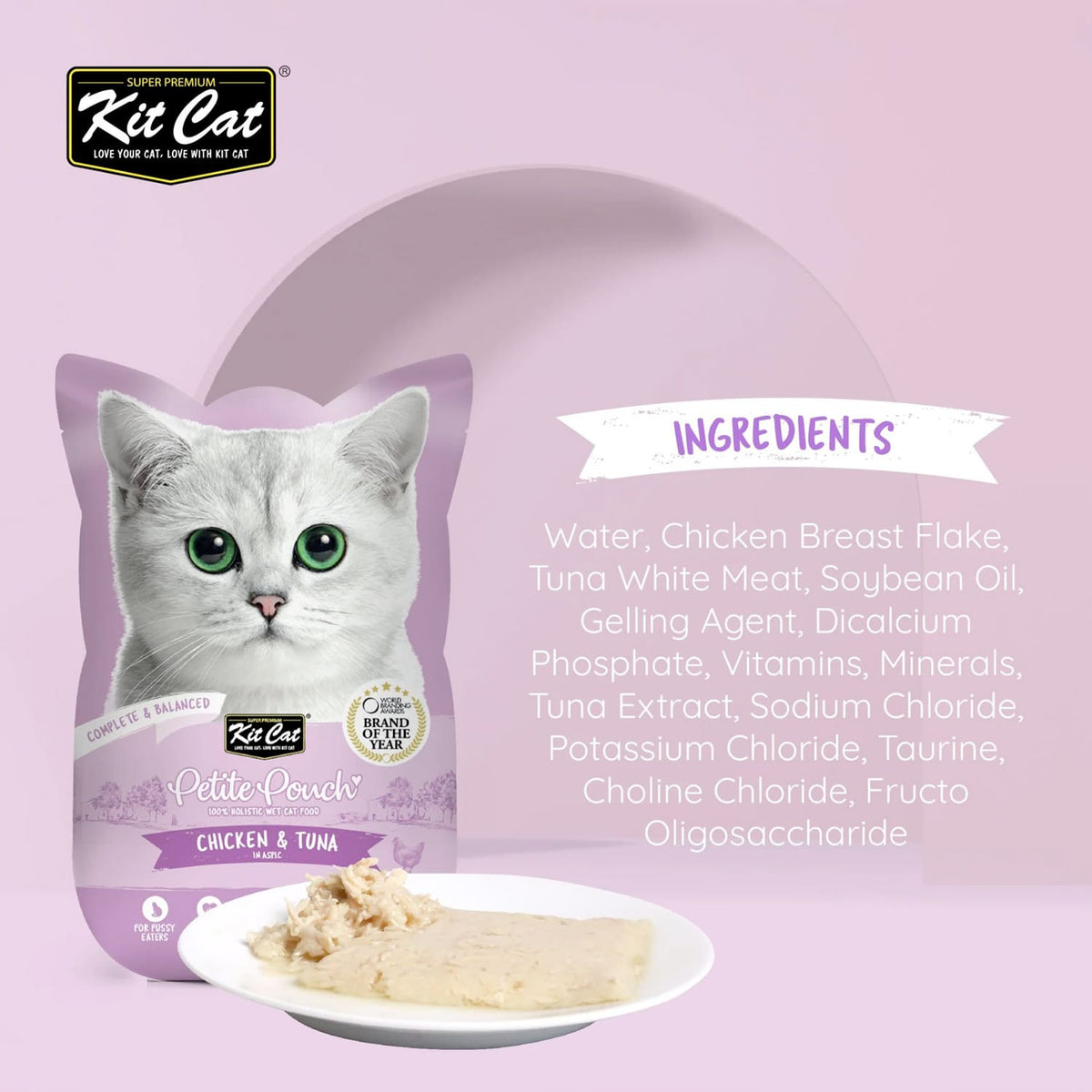 Kit Cat Petite Pouch 70g - Chicken & Tuna
