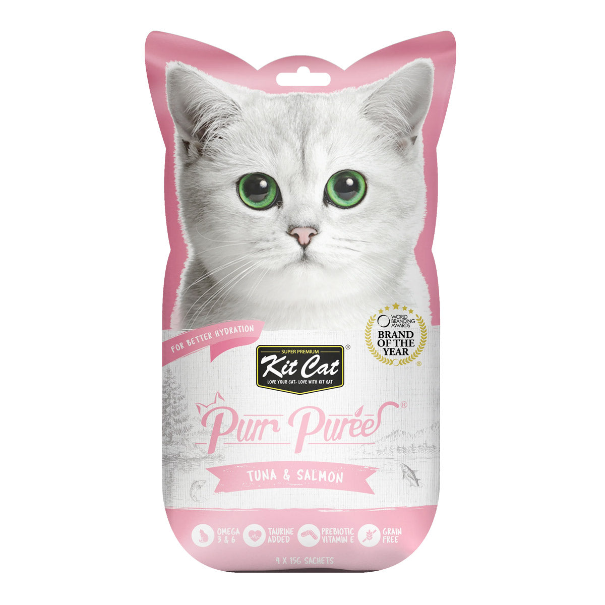 Kit Cat Purr Puree Tuna & Salmon Cat Treats 4X15G