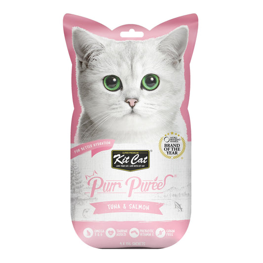 Kit Cat Purr Puree Tuna & Salmon Cat Treats 4X15G
