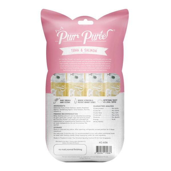 Kit Cat Purr Puree Tuna & Salmon Cat Treats 4X15G