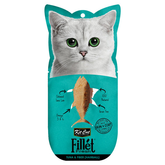 Kit Cat Fillet Fresh Tuna and Fiber (Hairball) Cat Treats 30G