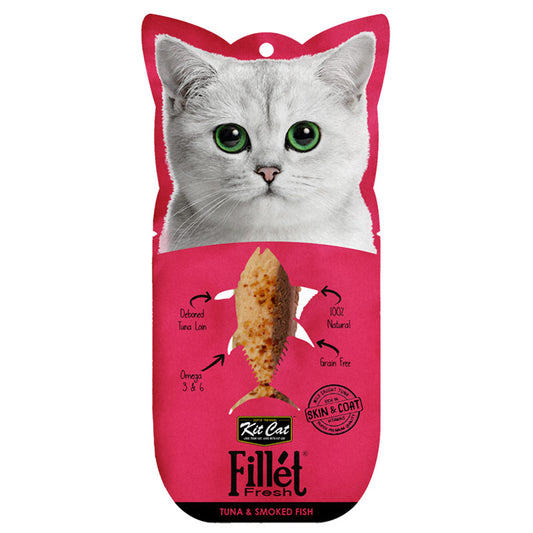 Kit Cat Fillet Fresh Tuna and Smoked Fish Cat Treats 30G