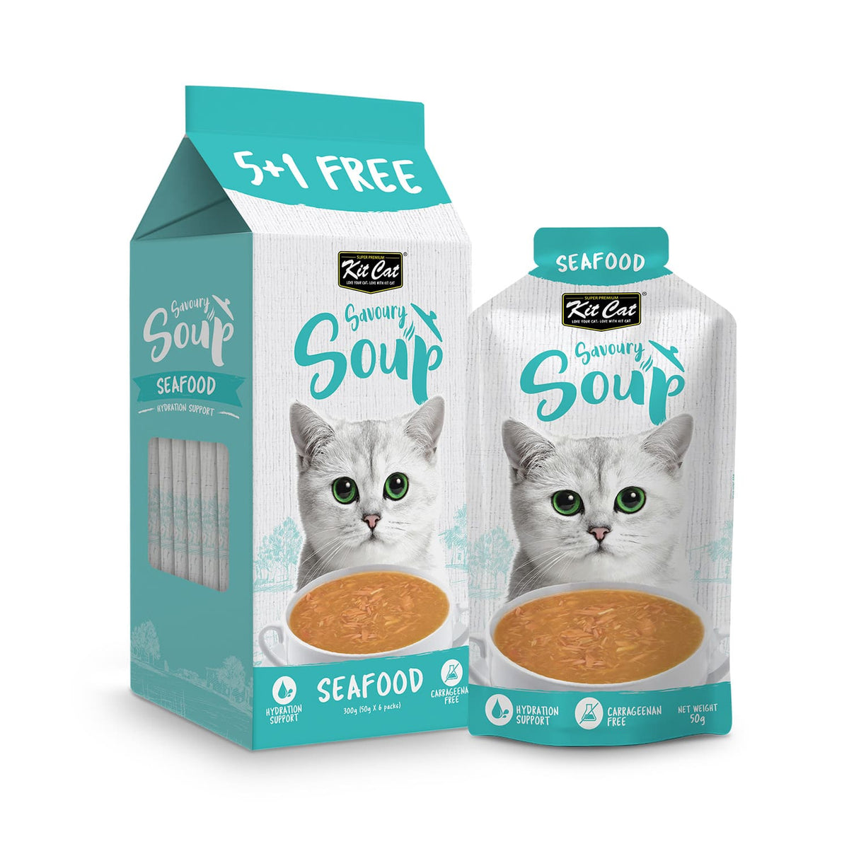 Kit Cat Savoury Soup Seafood 300g ( 6 X 50g )