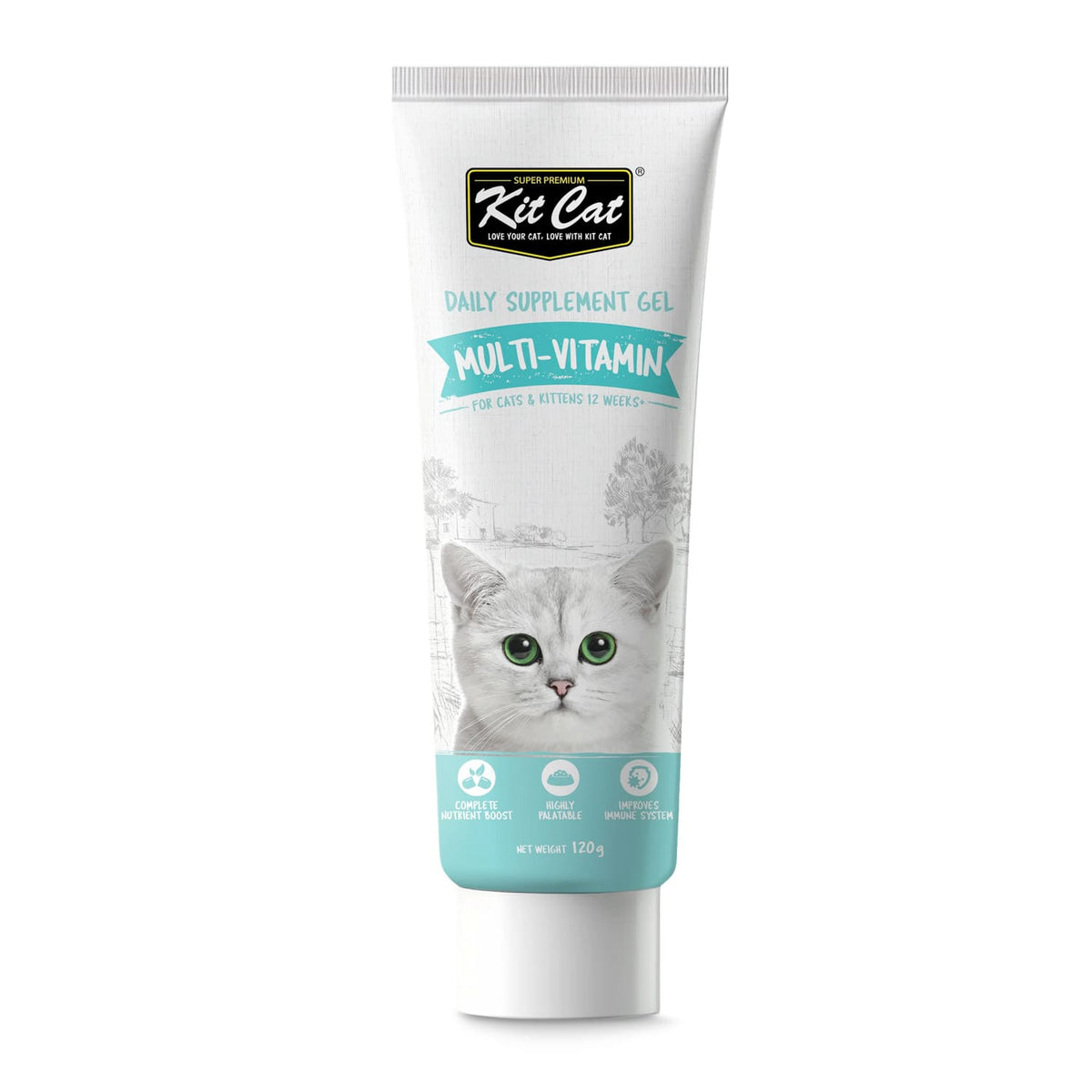 Kit Cat Daily Nutritional Supplement Gel For Cats & Kittens - Multi-Vitamin (120g)
