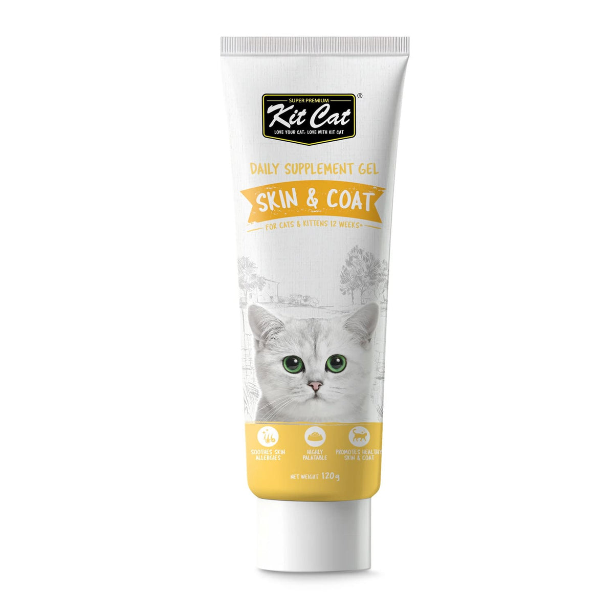 Kit Cat Daily Nutritional Supplement Gel For Cats & Kittens - Skin & Coat (120g)