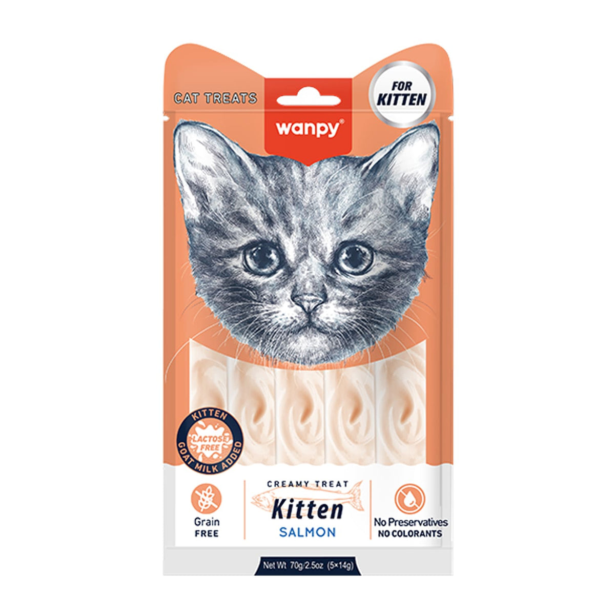 Wanpy Creamy Treat For Kitten Salmon 70g
