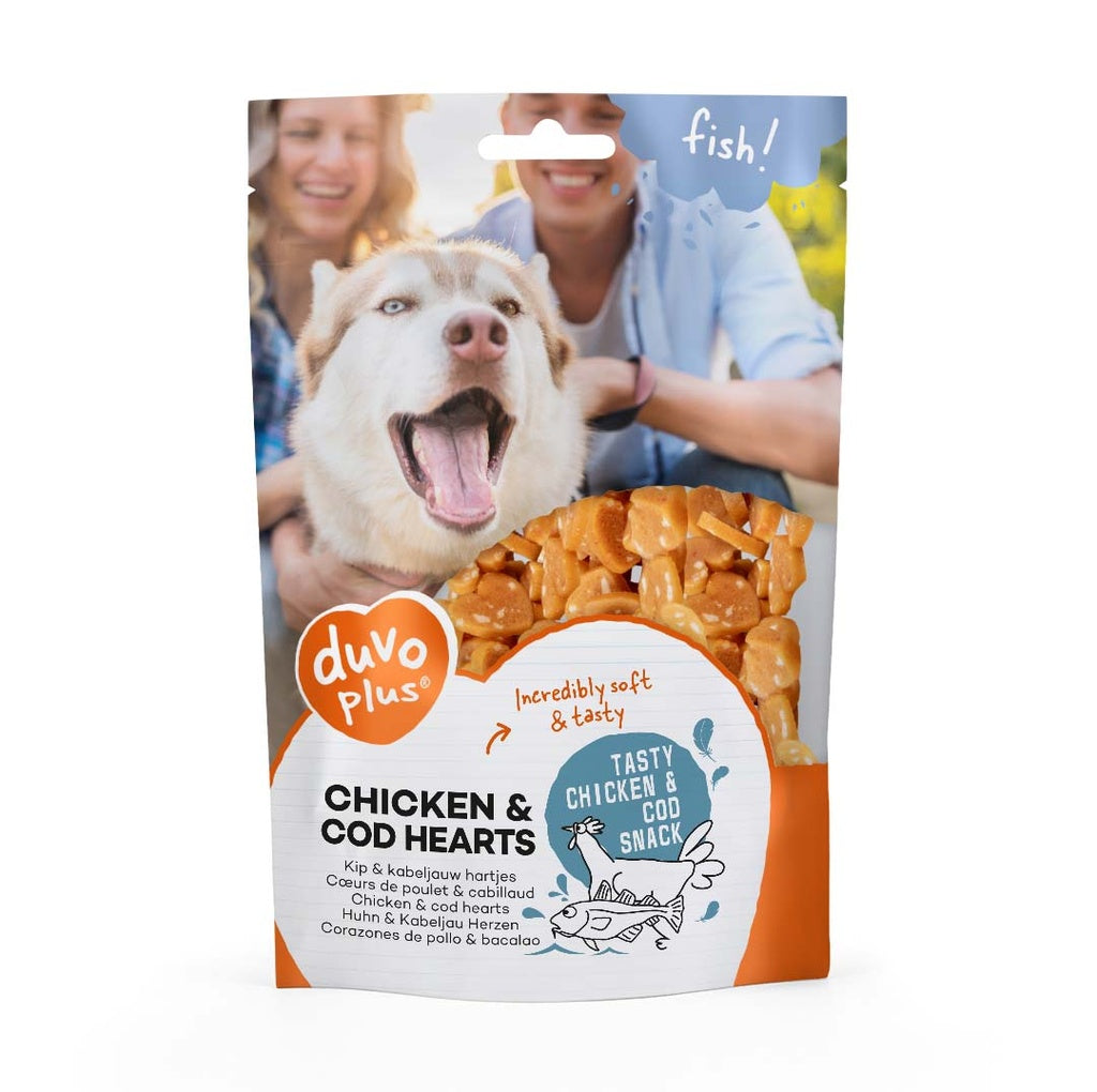Duvo+ Fish! Chicken & Cod Hearts - 180g