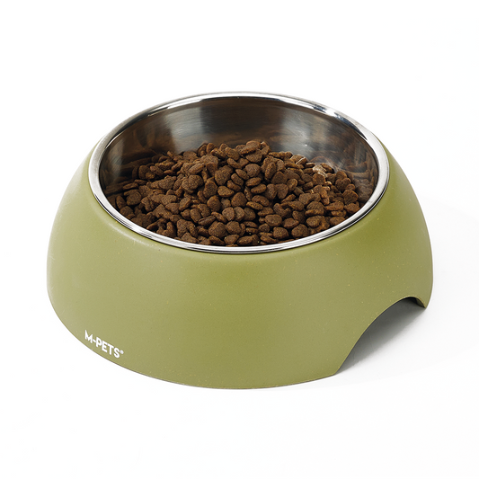 M-PETS Eco Bamboo Bowl Olive