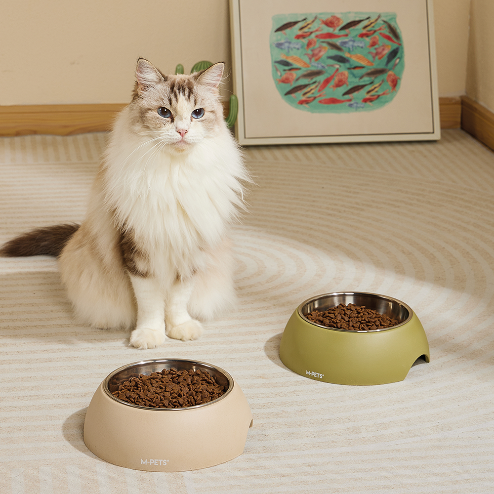M-PETS Eco Bamboo Bowl Olive