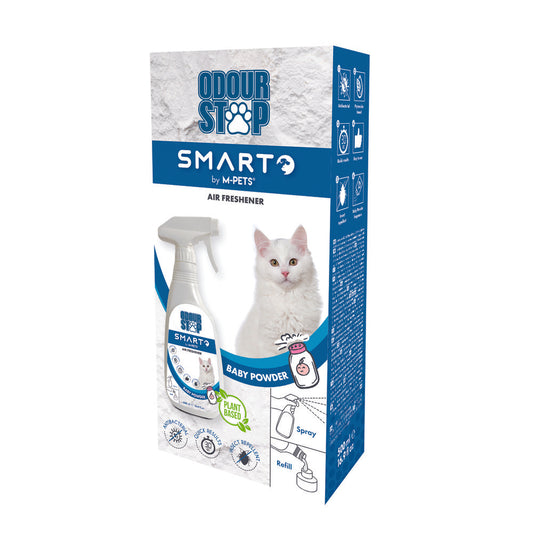 M-PETS Odour Stop Air Freshener Spray Baby Powder 500ml
