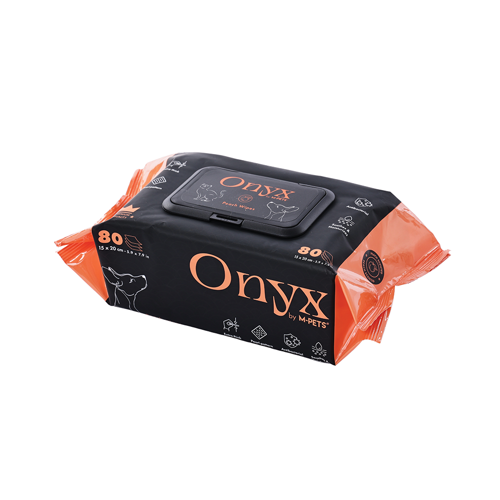 M-PETS Onyx Pet Wipes Peach Scented 80pcs