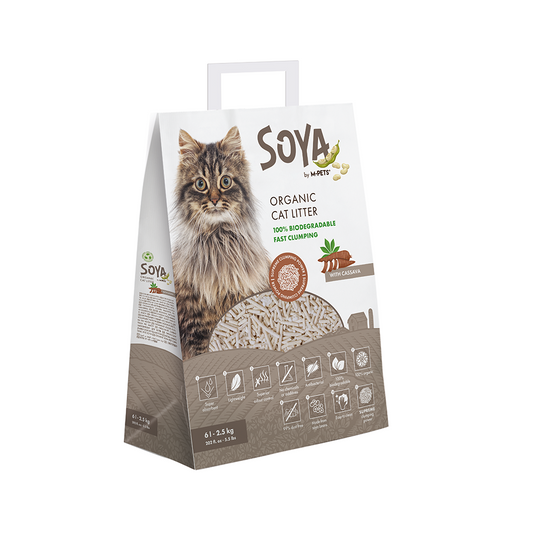 M-PETS Soya Organic Tofu Cat Litter with Cassava – 100% Biodegradable