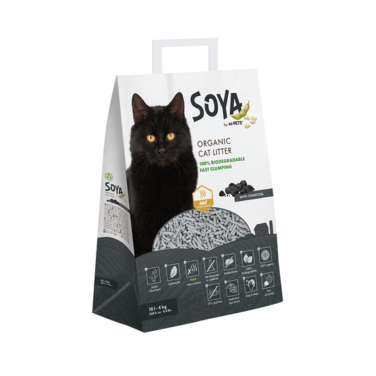 M-PETS Soya Organic Tofu Cat Litter Charcoal – 100% Biodegradable