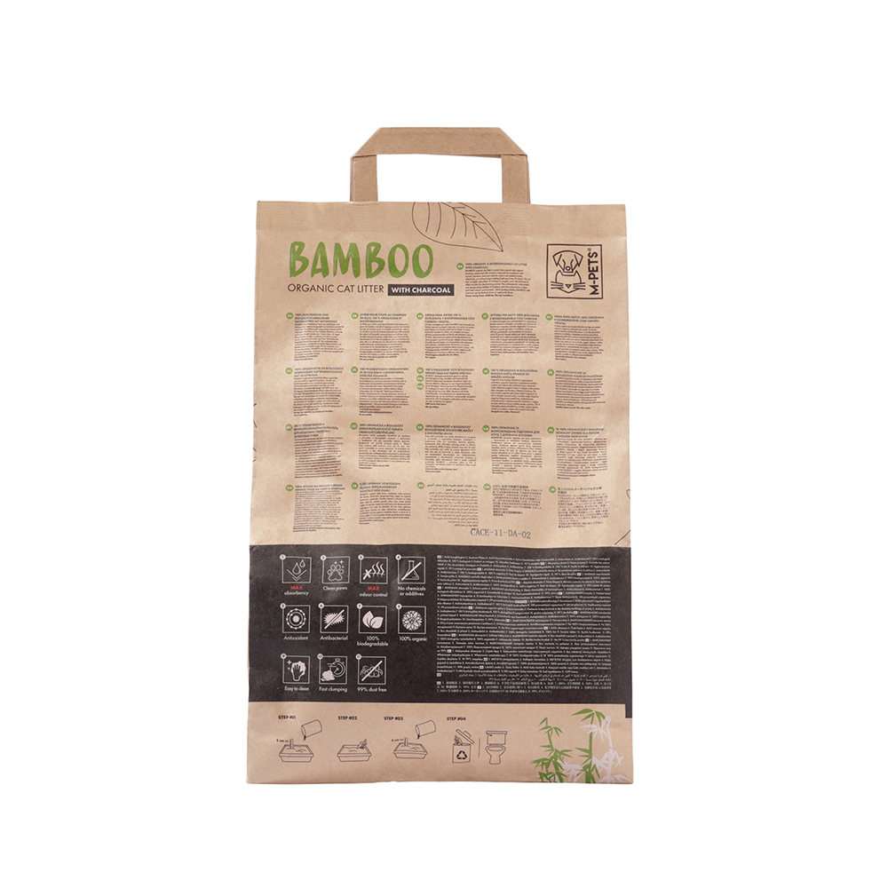 M-PETS Terra Bamboo Organic Cat Litter with Charcoal 5L