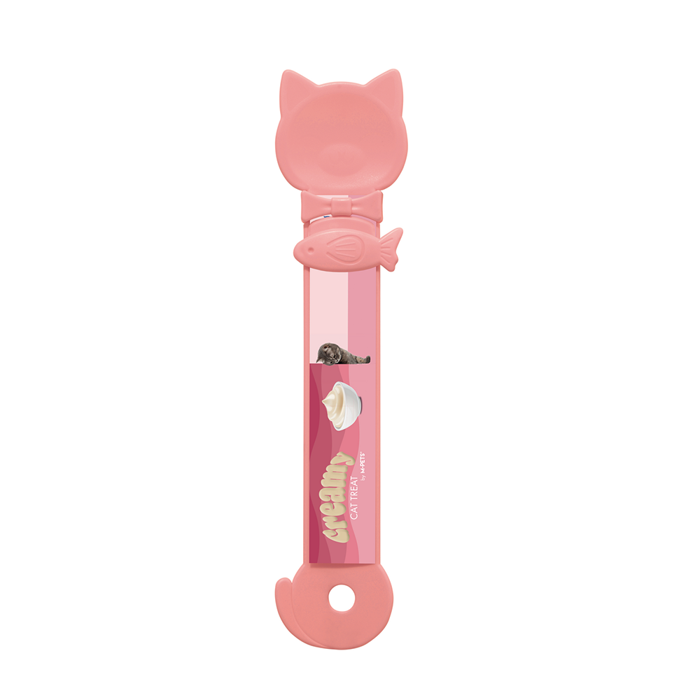 M-PETS Creamy Cat Spoon Strawberry Red