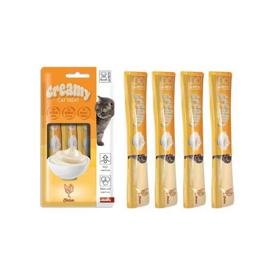 M-PETS Creamy Treats for Cats – Chicken 4x15g (60g)