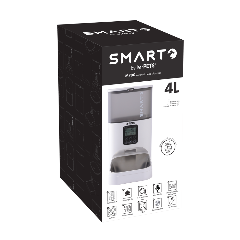 M-PETS Smarto M700 4L Automatic Food dispenser