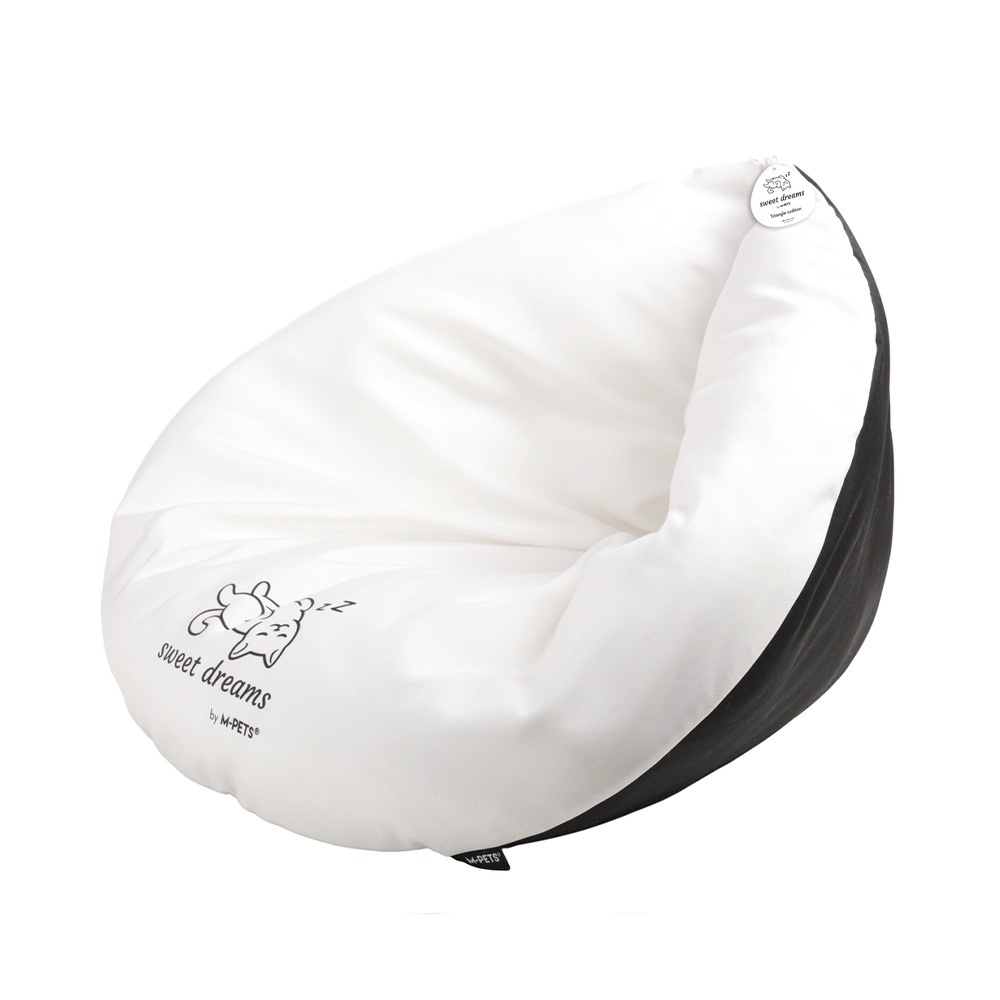 M-PETS Sweet Dreams Triangle Cat Cushion Black & White