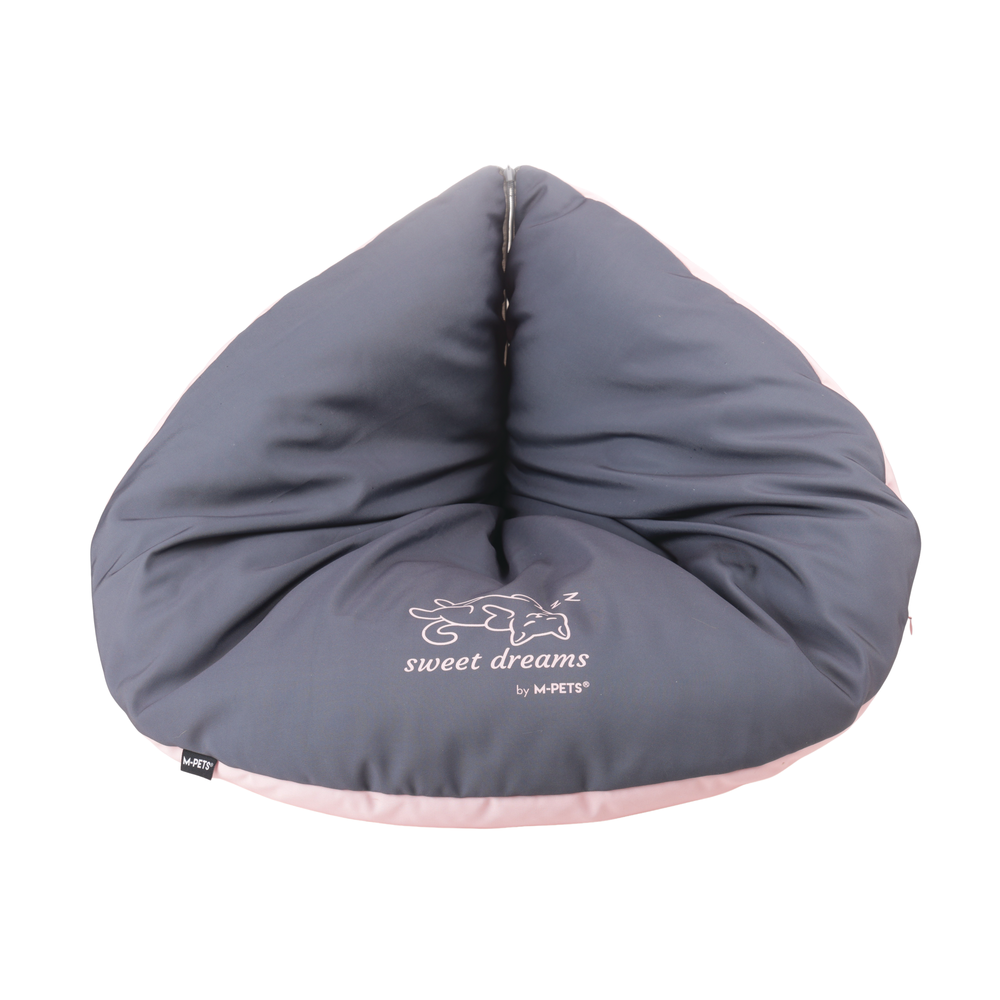 M-PETS Sweet Dreams Triangle Cat Cushion Pink & Grey