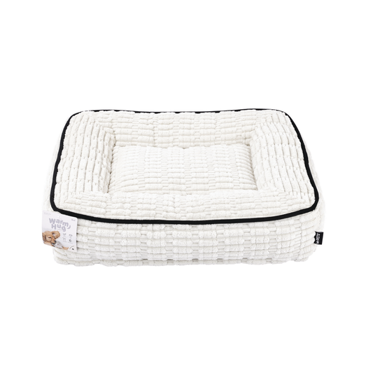 M-PETS Warm Hug Pet Bed Creamy Dreams (M: 60x50x14 cm, L: 80x65x20 cm)