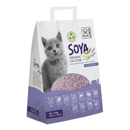 M-PETS Soya Organic Tofu Cat Litter Lavender Scented – 100% Biodegradable
