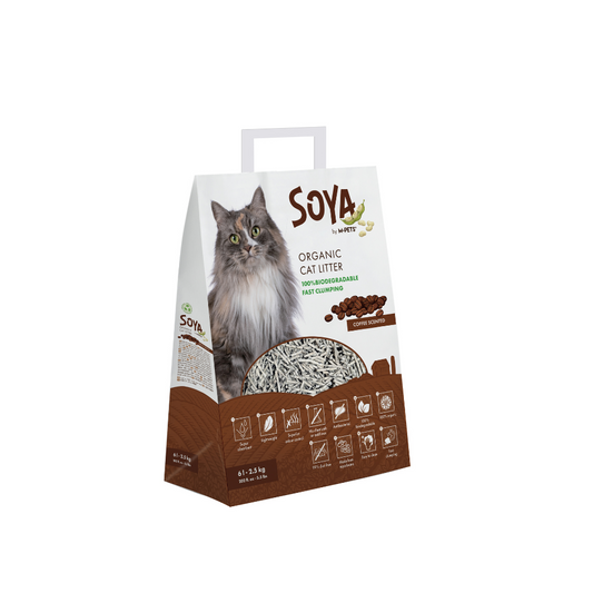 M-PETS Soya Organic Tofu Cat Litter Coffee Scented – 100% Biodegradable