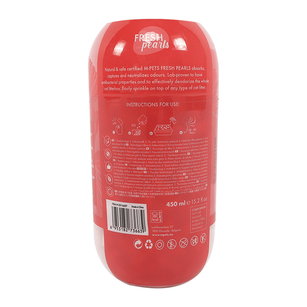 M-PETS Fresh Pearls Natural Cat Litter Deodorizer Floral 450ml