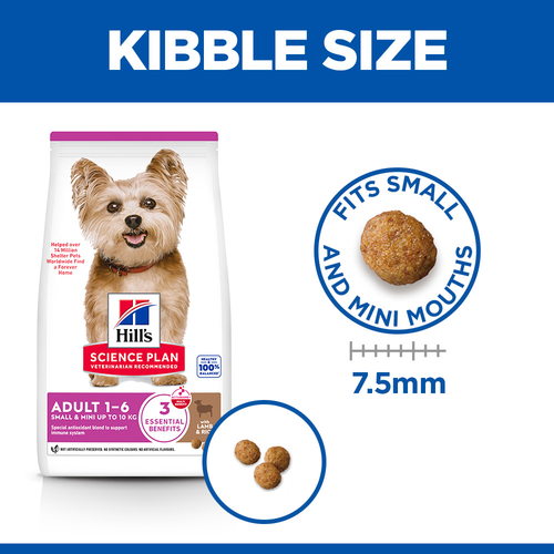 Hill’s Science Plan Small and Mini Adult Dog Food With Lamb and Rice (1.5kg)
