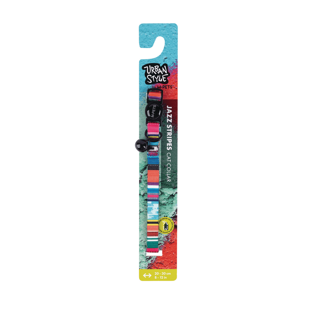 M-PETS Jazz Stripes Cat Eco Collar