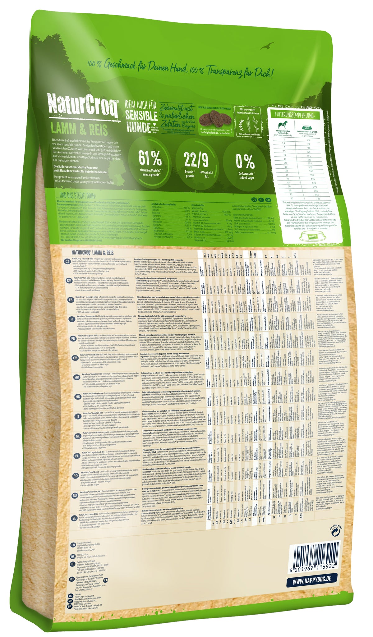 Happy Dog NaturCroq Lamb & Rice