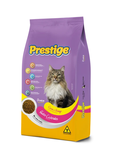 Prestige Neutered Dry Cat Food (1+Years) - Chicken With Beef Flavor