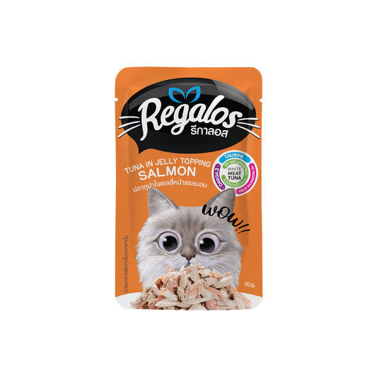 Regalos Pouch Tuna in Jelly Topping Salmon Cat Food 70g