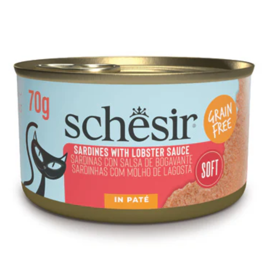 Schesir Grill Pate' Cat Can Sardines In Lobster Sauce 70g