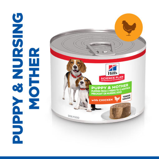 Hill’s Science Plan Puppy & Mother Wet Dog Food Mousse with Chicken (12x200g)