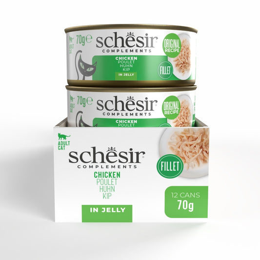 Schesir Complements Cat Wet Food in Jelly Can- Chicken 70g