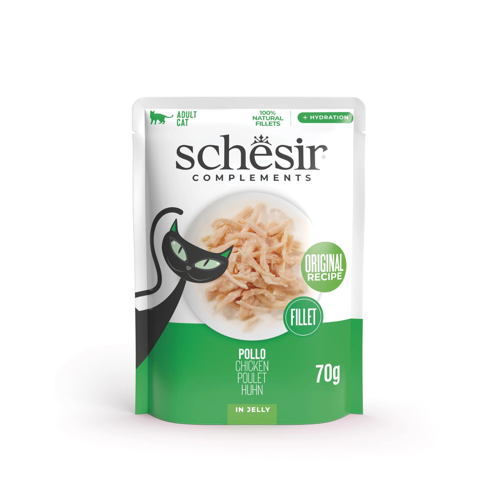 Schesir Complements Cat Wet Food in Jelly Pouch- Chicken 70g