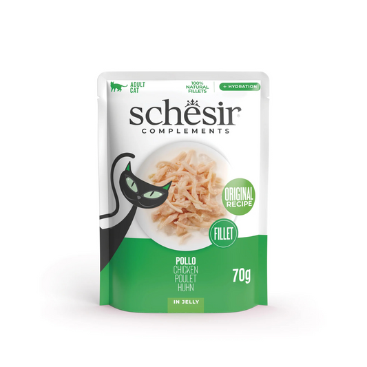 Schesir Complements Cat Wet Food in Jelly Pouch- Chicken 70g
