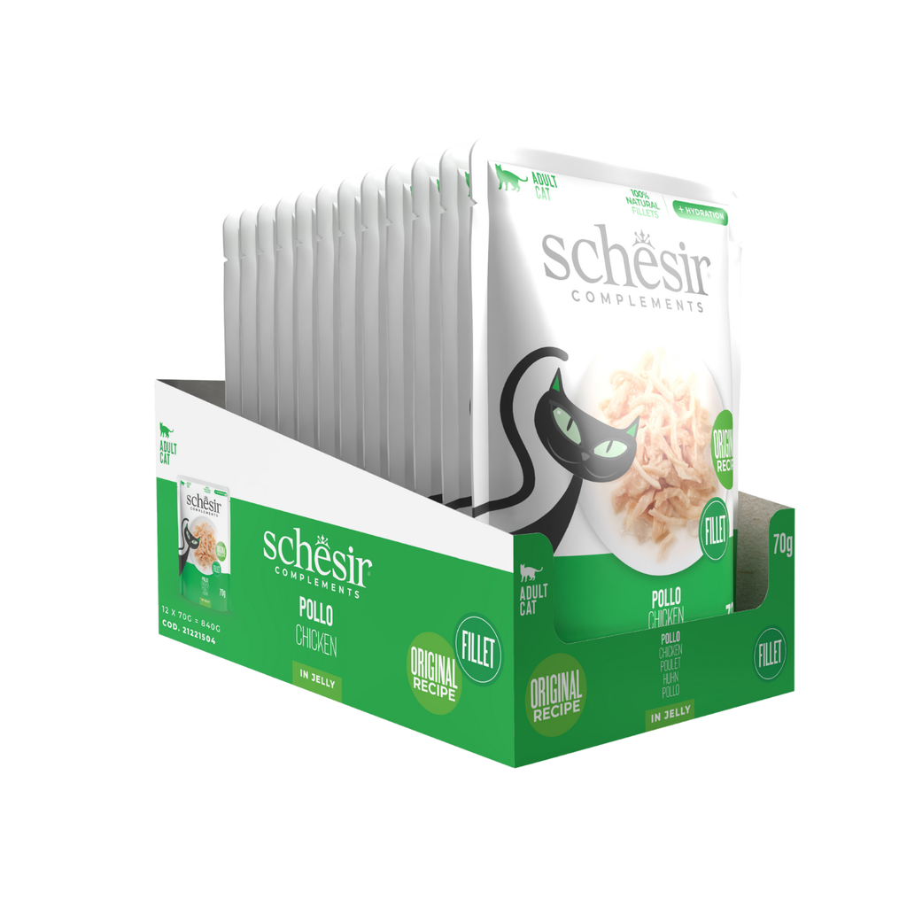 Schesir Complements Cat Wet Food in Jelly Pouch- Chicken 70g