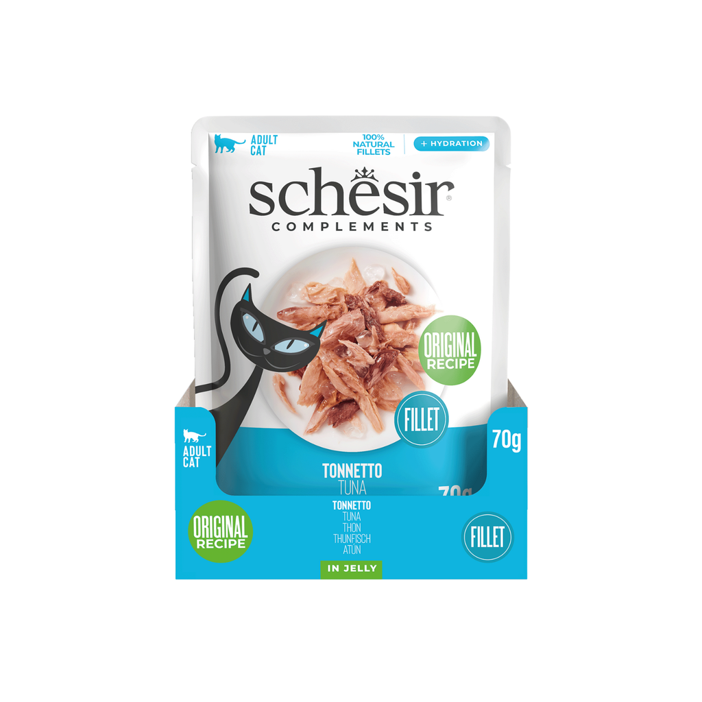 Schesir Complements Cat Wet Food in Jelly Pouch- Tuna 70g
